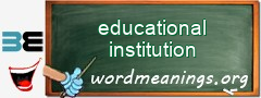 WordMeaning blackboard for educational institution